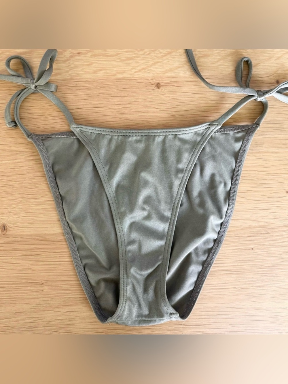 Aeon By Merilee's Olive String Bikini Bottom Size M